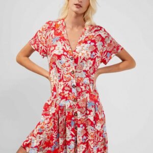 Blossom Meadow Jersey V-Neck Dress