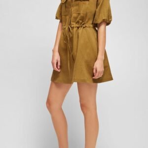 Ahia Organic Cotton Linen Blend Shirt Dress